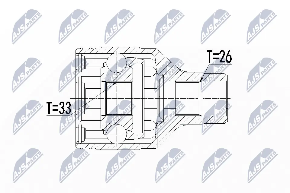 Внутренний шрус Suzuki SX4 2WD 06-14 Fiat Sedici 1.9D 2WD 06-14
