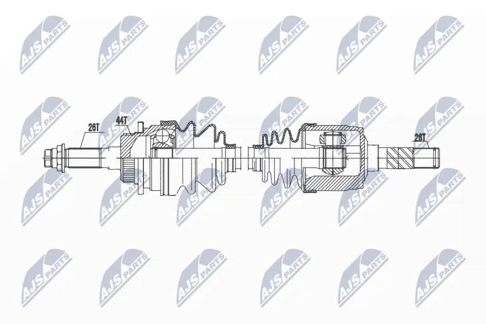 Полуось перед прав mazda b2500 2.5d 4wd 02-, 1328094 на Mazda B